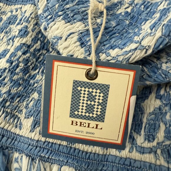 Bell by Alicia Bell Women's Soleil Midi Dress Sz L Floral Smocked Ruffle NWT - Picture 10 of 11